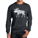  Moose - Men's Word Art Crewneck Sweatshirt