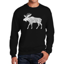 Black Medium Moose - Men's Word Art Crewneck Sweatshirt