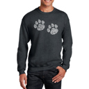 Gray XXL Meow Cat Prints - Mens Word Art Crewneck Sweatshirt