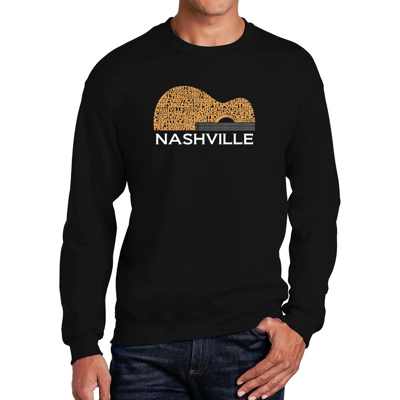 Nashville Guitar - Men's Word Art Crewneck Sweatshirt