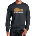  Nashville Guitar - Men's Word Art Crewneck Sweatshirt