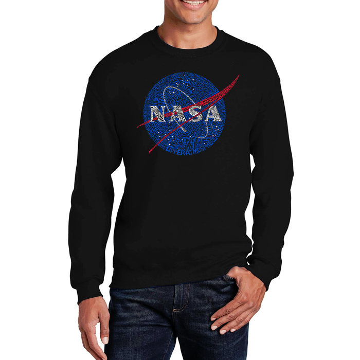 NASA's Most Notable Missions - Men's Word Art Crewneck Sweatshirt