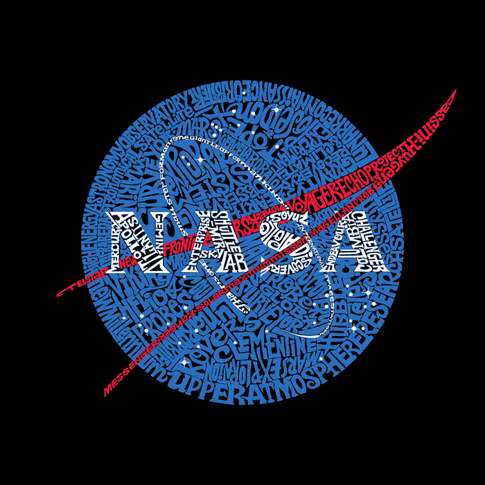 NASA's Most Notable Missions - Men's Word Art Crewneck Sweatshirt