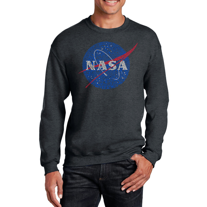 NASA's Most Notable Missions - Men's Word Art Crewneck Sweatshirt