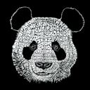  Panda - Mens Word Art Crewneck Sweatshirt