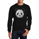 Black Medium Panda - Mens Word Art Crewneck Sweatshirt