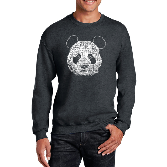 Panda - Mens Word Art Crewneck Sweatshirt