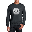 Gray Small Panda - Mens Word Art Crewneck Sweatshirt