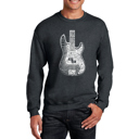 Gray XXXXL Bass Guitar - Mens Word Art Crewneck Sweatshirt
