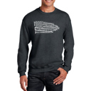 Gray XXXL Pledge Of Allegiance Flag - Mens Word Art Crewneck Sweatshirt