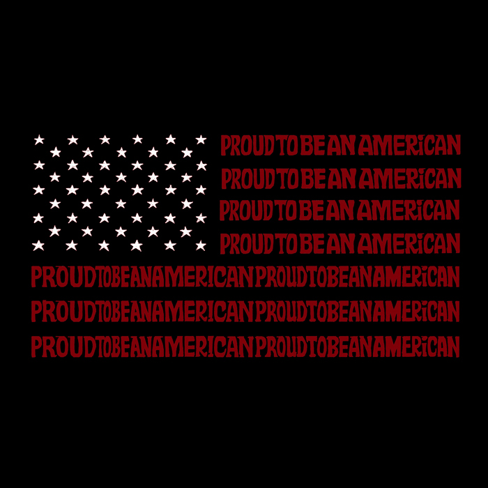 Proud To Be An American - Men's Word Art Crewneck Sweatshirt