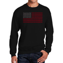 Black XL Proud To Be An American - Men's Word Art Crewneck Sweatshirt