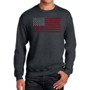 Gray Large Proud To Be An American - Men's Word Art Crewneck Sweatshirt