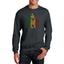  Rasta Lion - One Love - Mens Word Art Crewneck Sweatshirt