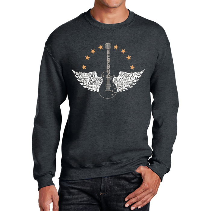 Country Female Singers - Men's Word Art Crewneck Sweatshirt