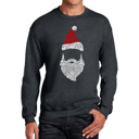 Gray Medium Santa Claus - Mens Word Art Crewneck Sweatshirt