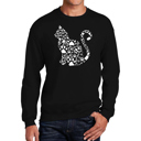 Black XXL Cat Claws - Men's Word Art Crewneck Sweatshirt