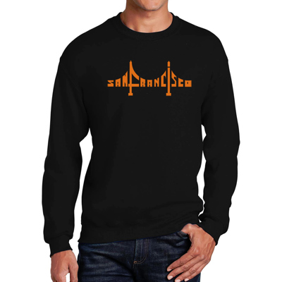 San Francisco Bridge - Mens Word Art Crewneck Sweatshirt
