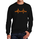 Black Large San Francisco Bridge - Mens Word Art Crewneck Sweatshirt