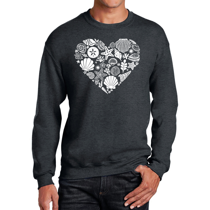 Sea Shells - Men's Word Art Crewneck Sweatshirt
