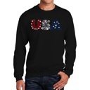  Usa Fireworks - Men's Word Art Crewneck Sweatshirt