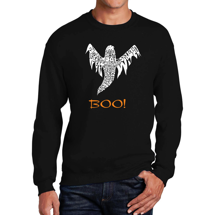 Halloween Ghost - Men's Word Art Crewneck Sweatshirt