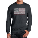 Gray Medium 50 States Usa Flag - Mens Word Art Crewneck Sweatshirt
