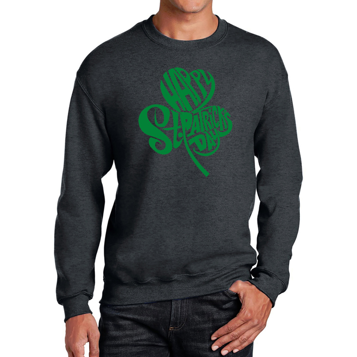 St. Patricks Day Shamrock - Mens Word Art Crewneck Sweatshirt