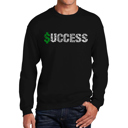 Black Large Success - Men's Word Art Crewneck Sweatshirt