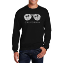Black XL California Shades - Mens Word Art Crewneck Sweatshirt