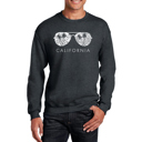 Gray XXXXL California Shades - Mens Word Art Crewneck Sweatshirt
