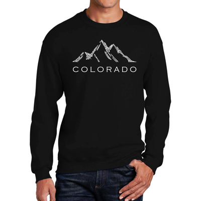 Colorado Ski Towns - Mens Word Art Crewneck Sweatshirt