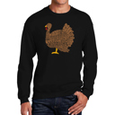 Black XL Thanksgiving - Men's Word Art Crewneck Sweatshirt