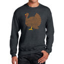 Gray XXXXL Thanksgiving - Men's Word Art Crewneck Sweatshirt