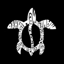  Honu Turtle - Hawaiian Islands - Mens Word Art Crewneck Sweatshirt