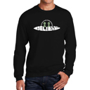 Black Medium Believe UFO - Men's Word Art Crewneck Sweatshirt