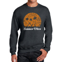 Gray XXL Summer Vibes - Men's Word Art Crewneck Sweatshirt