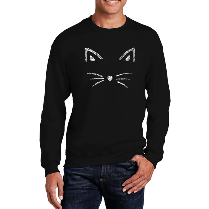 Whiskers - Mens Word Art Crewneck Sweatshirt