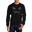 Black Medium Whiskers - Mens Word Art Crewneck Sweatshirt