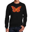 Black XL Butterfly - Men's Word Art Crewneck Sweatshirt