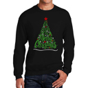 Black XXXL We Wish You A Merry Christmas - Men's Word Art Crewneck Sweatshirt