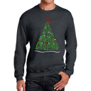 Gray XL We Wish You A Merry Christmas - Men's Word Art Crewneck Sweatshirt