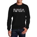 Black Small Worm Nasa - Men's Word Art Crewneck Sweatshirt