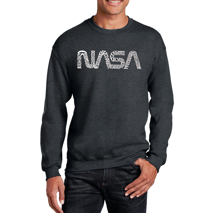 Worm Nasa - Men's Word Art Crewneck Sweatshirt