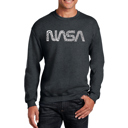 Gray XXXL Worm Nasa - Men's Word Art Crewneck Sweatshirt