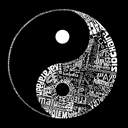  Yin Yang - Mens Word Art Crewneck Sweatshirt