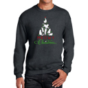  Meowy Christmas Tree - Men's Word Art Crewneck Sweatshirt