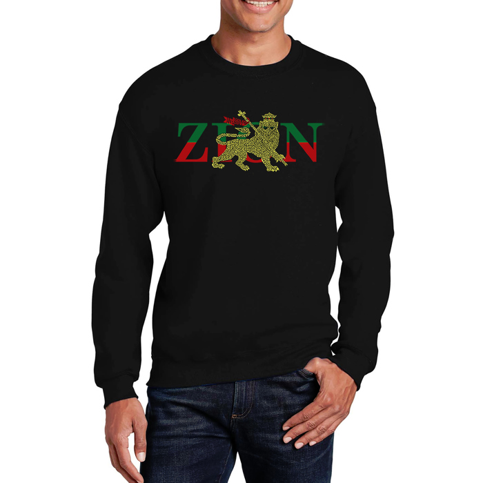 Zion - One Love - Men's Word Art Crewneck Sweatshirt