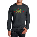 Gray Medium Zion - One Love - Men's Word Art Crewneck Sweatshirt