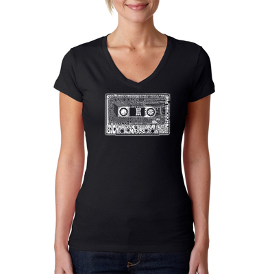 Women's Word Art V-Neck T-Shirt - The 80's
